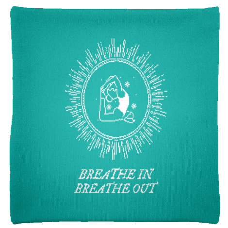 Knitted pillow case breath in/out